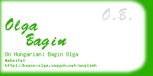 olga bagin business card